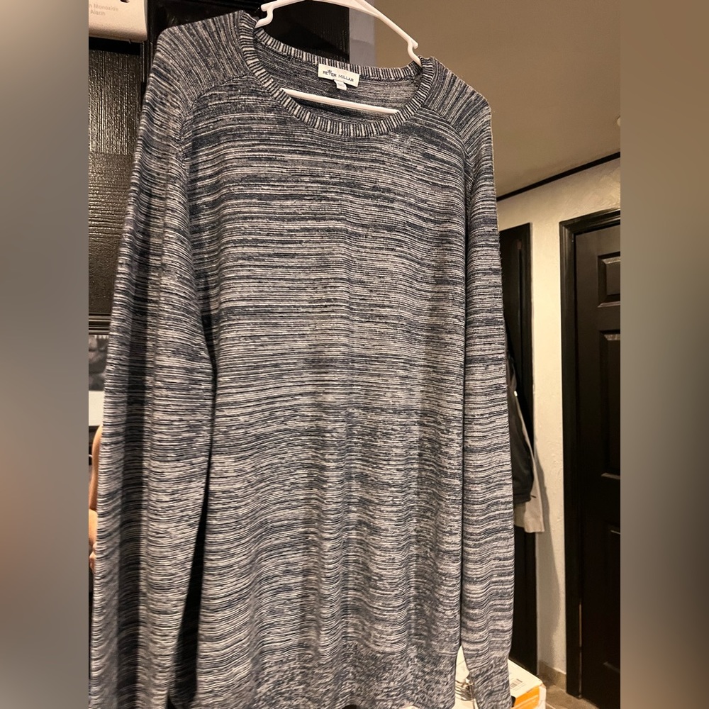 Peter Millar Lightweight Sweater Gray and Black MINT CONDITION